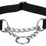 Zgarda Semistrangulantă Trixie pentru Câini, Ajustabilă, Neagră, L-XL