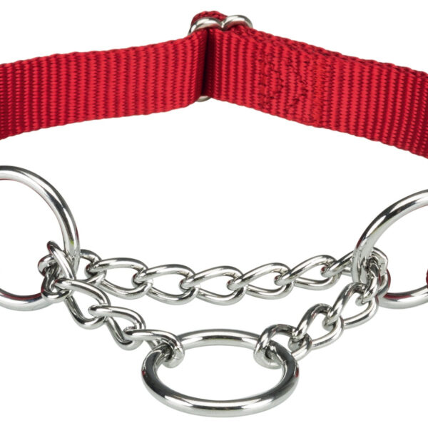 Zgarda Semistrangulanta Trixie, Ajustabilă, L-XL, 45-70 cm, Roșie