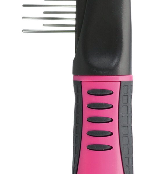 Pieptene Descalcitor Trixie pentru Pisici, 22 cm, Roz/Negru