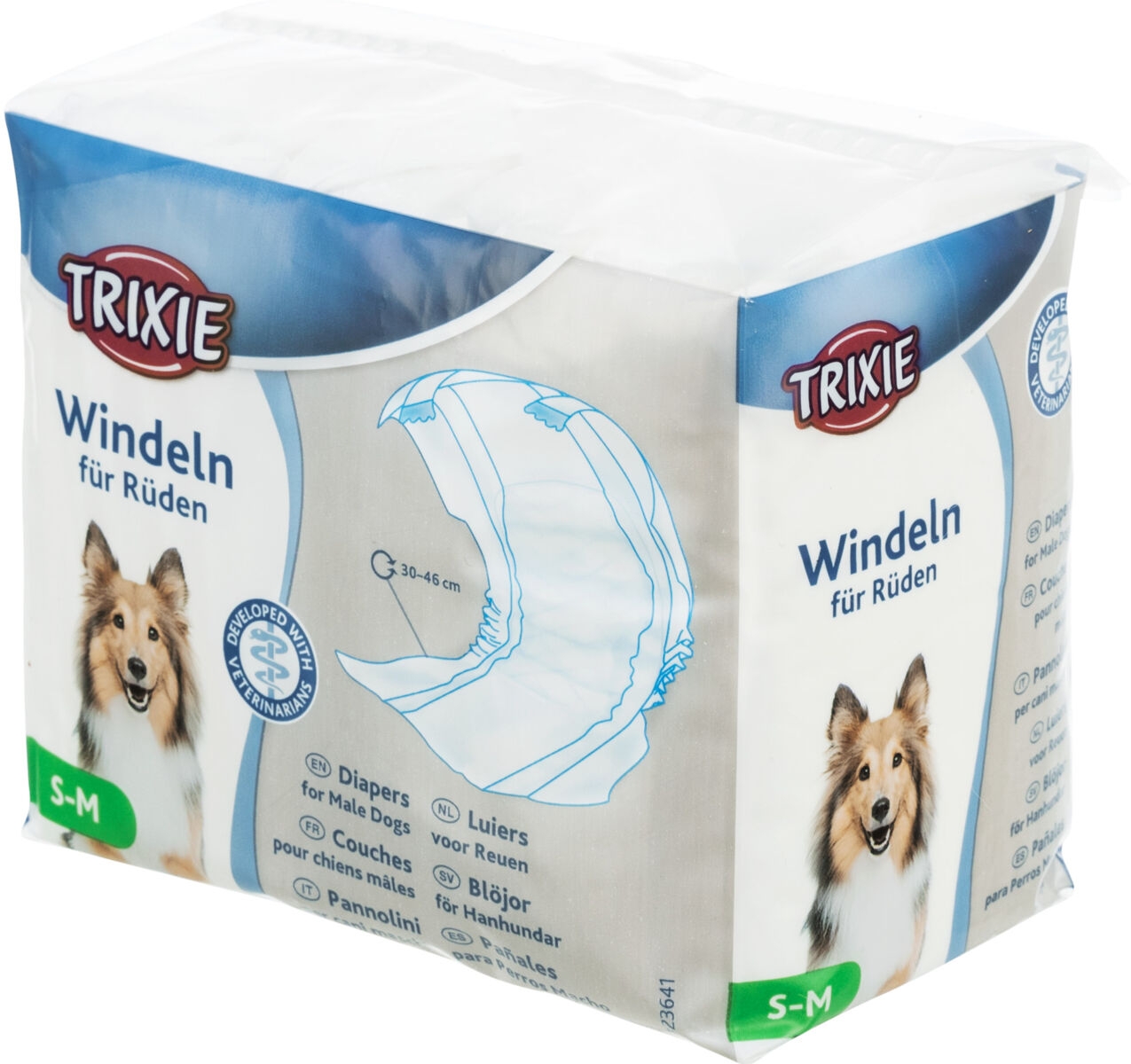Scutece Absorbante Trixie pentru Câini Masculi S-M (30-46 cm), 12 buc Scutece Absorbante Trixie pentru Câini Masculi S-M (30-46 cm), 12 buc