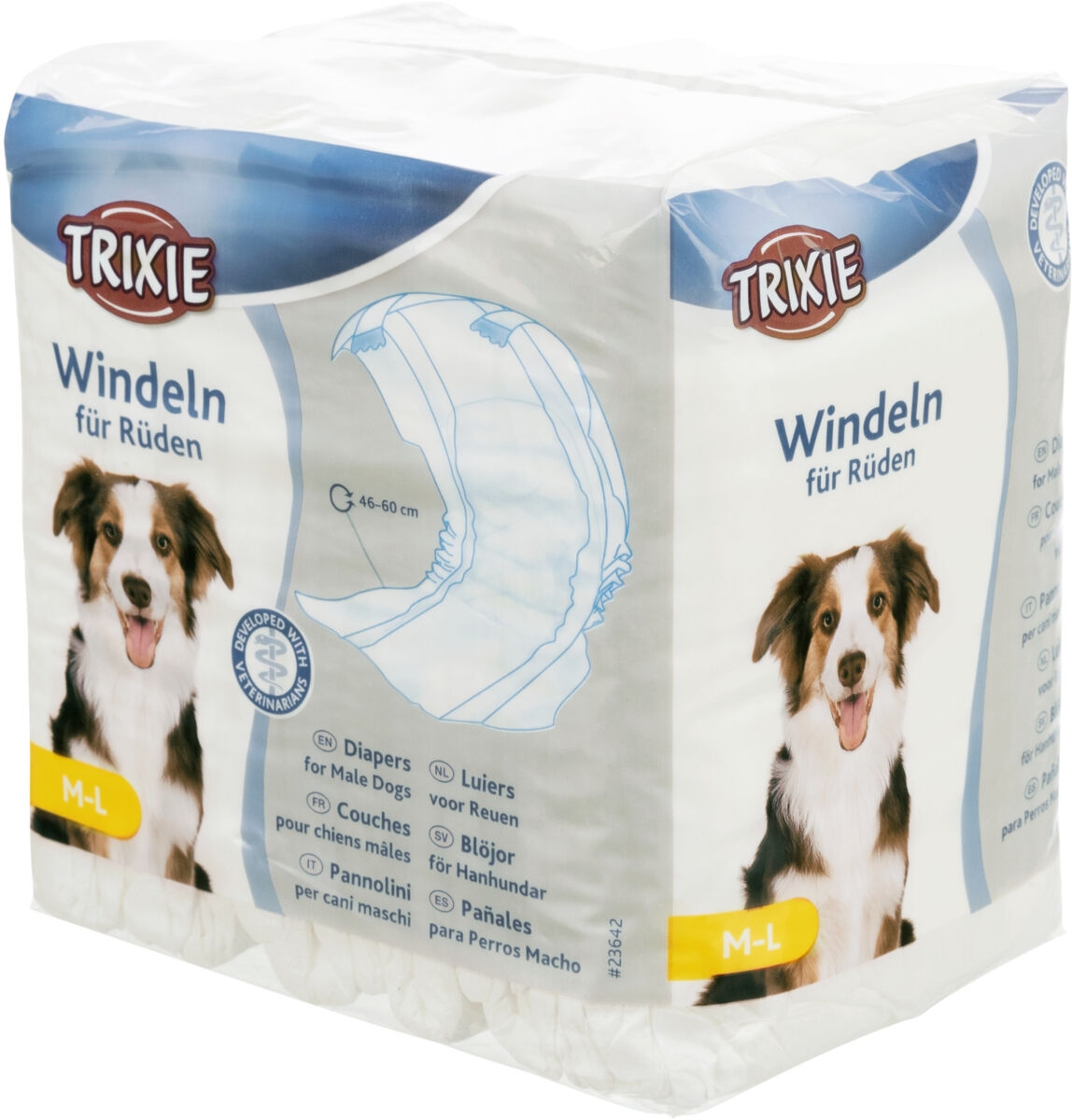 Scutece Trixie pentru câini masculi, 46-60 cm, 12 bucăți Scutece Trixie pentru câini masculi, 46-60 cm, 12 bucăți