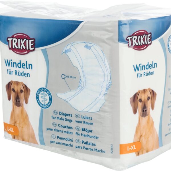 Scutece Trixie pentru Câini Masculi L-XL, 60-80 cm, 12 bucăți