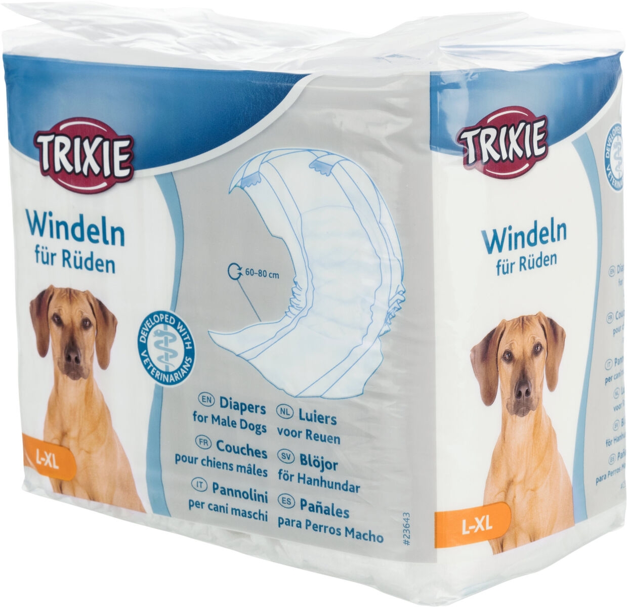 Scutece Trixie pentru Câini Masculi L-XL, 60-80 cm, 12 bucăți Scutece Trixie pentru Câini Masculi L-XL, 60-80 cm, 12 bucăți