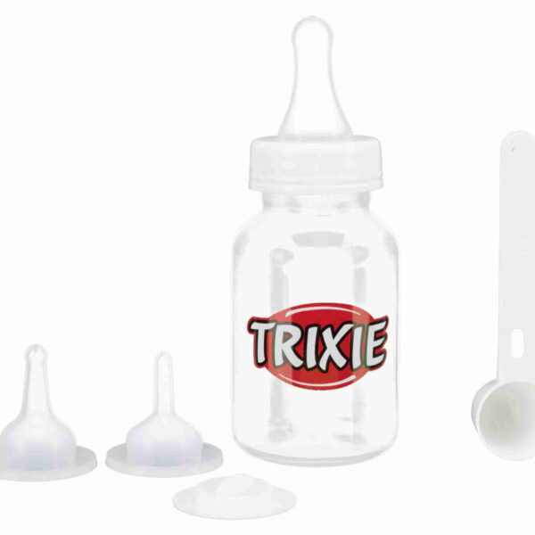 Biberon Trixie pentru Câini și Pisici cu 3 Tetine, 120 ml, Transparent