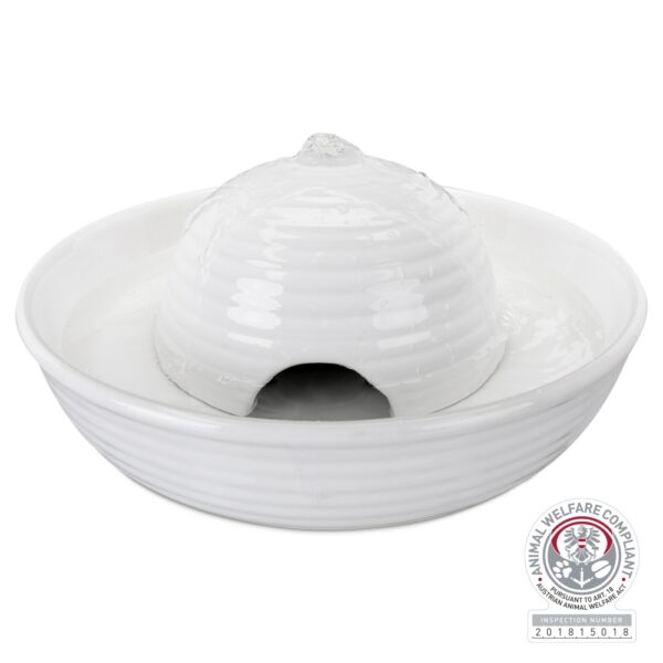 Fântână de băut Trixie Vital Flow, Ceramică Albă, 0.8L