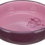 Castron Ceramic Igienic pentru Pisici, 0.3 l, Diverse Culori - Trixie