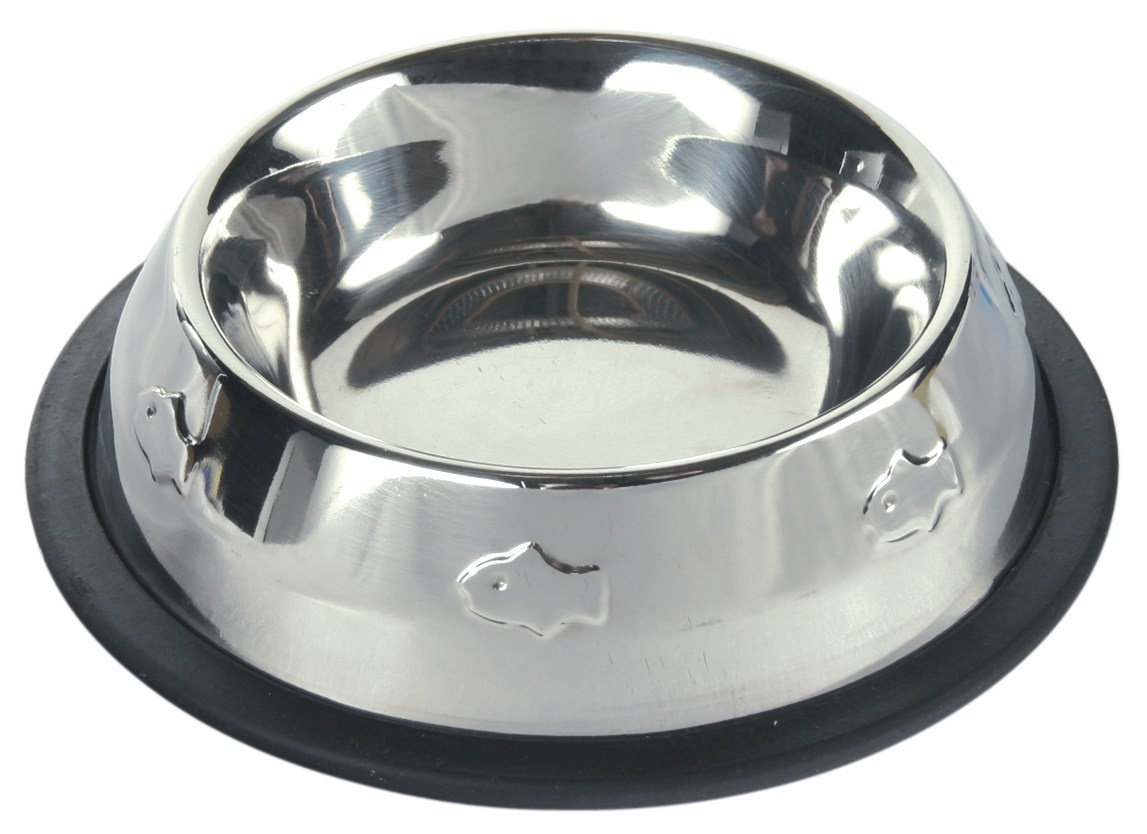 Castron Inox Antiderapant pentru Pisici, 0.2 l, Trixie Castron Inox Antiderapant pentru Pisici, 0.2 l, Trixie