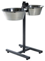 Stativ Reglabil Trixie cu 2 Boluri Inox pentru Hranire Confortabila