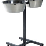 Stativ Reglabil Trixie cu 2 Boluri Inox pentru Hranire Confortabila