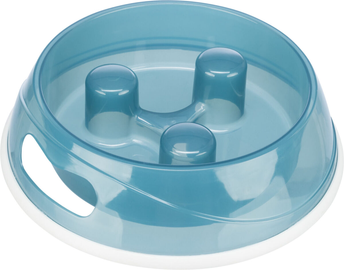 Castron Plastic Hranire Lenta 1.5L, Ø27cm - Trixie, Diverse Culori