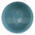 Castron ceramic Pet's Home, 1.4 l/ 20 cm, crem/verde, 25052