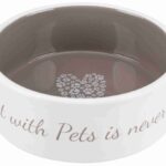 Castron Ceramic Trixie Pet's Home 0.8L 16cm Crem/Taupe pentru Câini