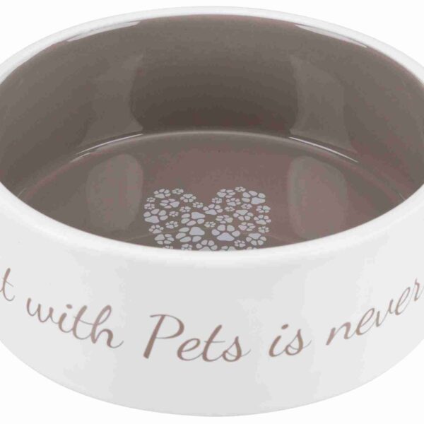 Castron Ceramic Trixie Pet's Home 0.8L 16cm Crem/Taupe pentru Câini
