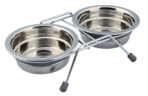Set 2 Castroane Inox cu Suport Metalic Anti-Alunecare - Trixie