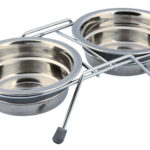 Set 2 Castroane Inox cu Suport Metalic Anti-Alunecare - Trixie