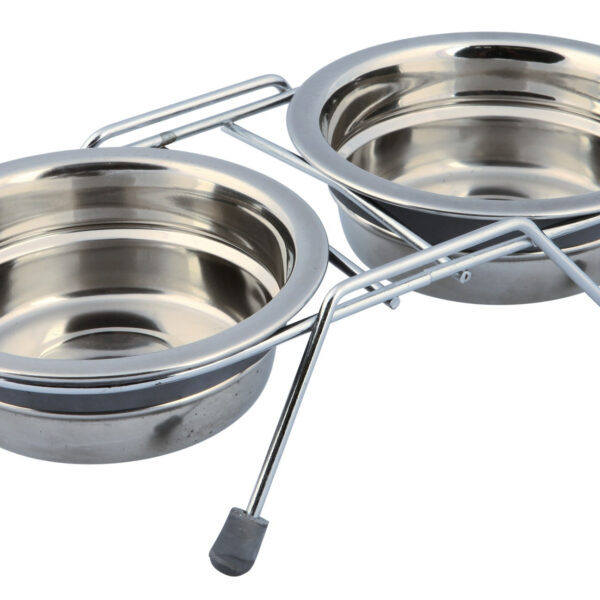 Set 2 Castroane Inox cu Suport Metalic Anti-Alunecare - Trixie