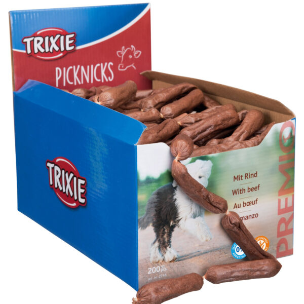 Recompense Trixie pentru câini, cârnați din vită, 200 buc, 8 cm