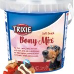 Recompense pentru câini Trixie - Oase soft mix cu carne și pește, 500g