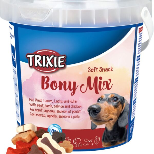 Recompense pentru câini Trixie - Oase soft mix cu carne și pește, 500g
