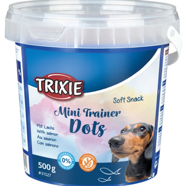 Recompense Trixie pentru câini cu somon - Mini Trainer Dots, 500 g