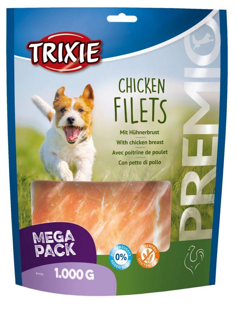 Recompense Trixie pentru câini - Fileuri de pui 1 kg, 85% carne Recompense Trixie pentru câini - Fileuri de pui 1 kg, 85% carne