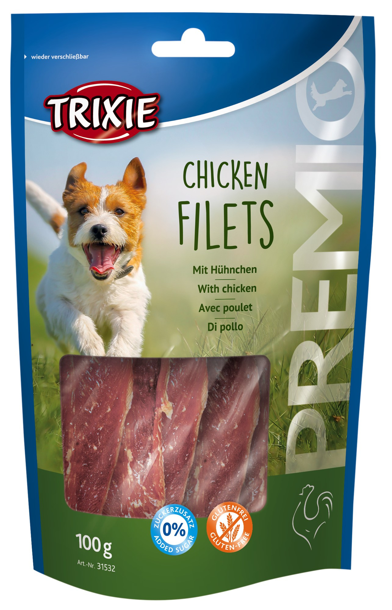Recompense Delicioase pentru Câini Trixie - Fileuri de Pui 100g Recompense Delicioase pentru Câini Trixie - Fileuri de Pui 100g