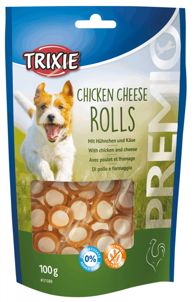 Rulouri pentru câini cu pui și brânză Trixie, 100g - Premio Rulouri pentru câini cu pui și brânză Trixie, 100g - Premio