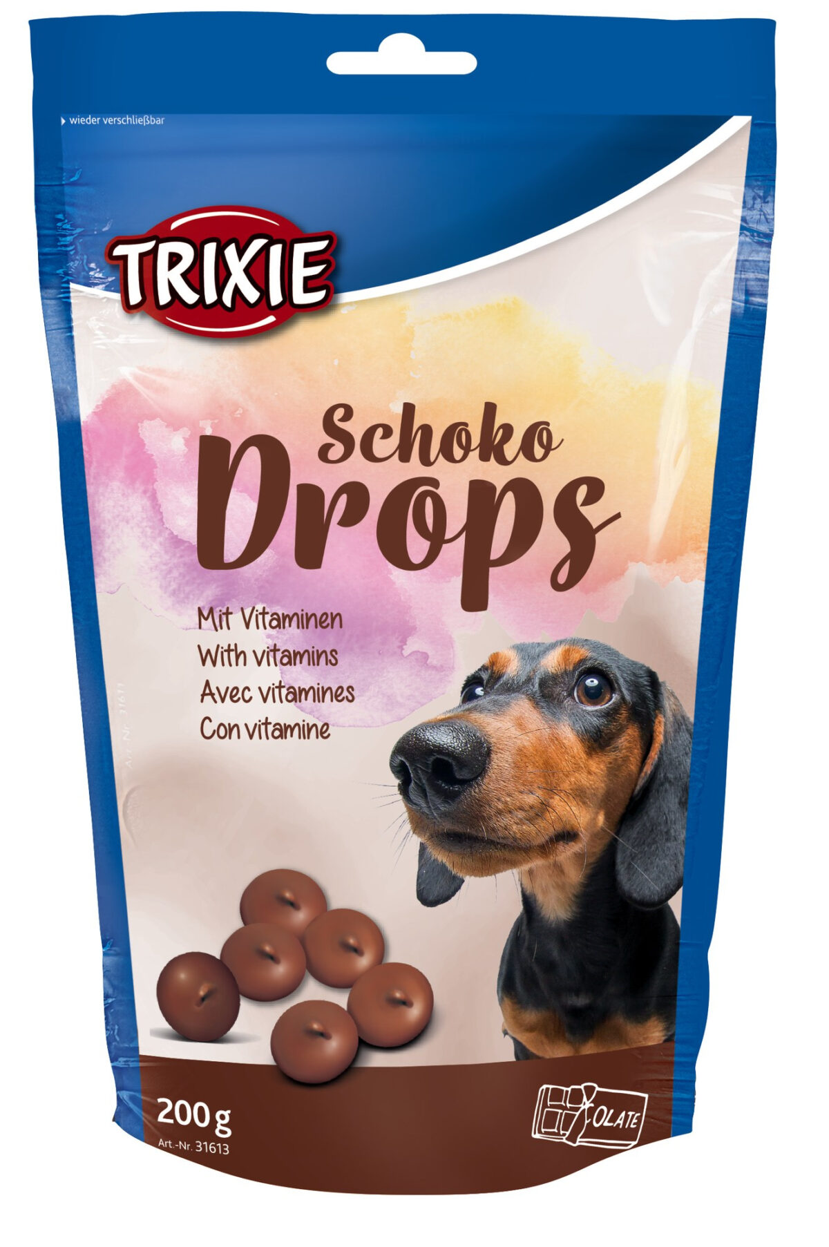 Recompense Trixie pentru Câini, Drops cu Ciocolată, 200 g, Vitamine