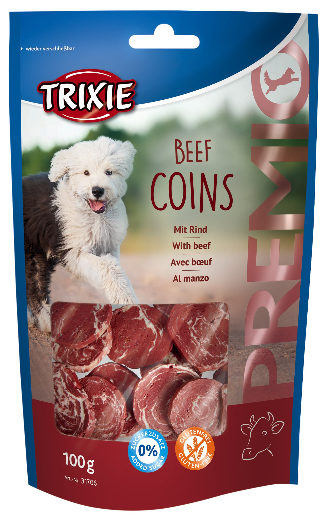 Rondele de vită Trixie pentru câini, 100g Rondele de vită Trixie pentru câini, 100g