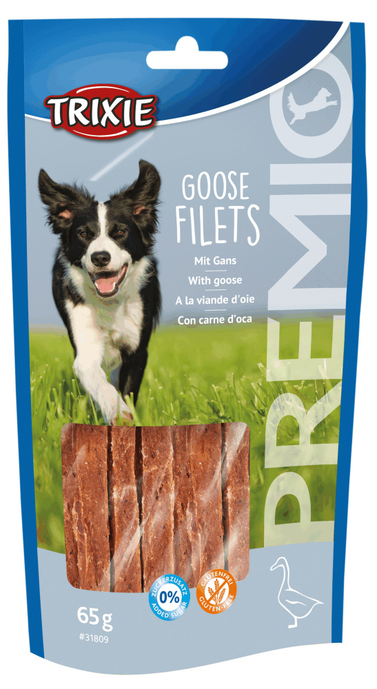 Recompense Trixie pentru Câini - Fileuri cu Găină fără Gluten, 65g Recompense Trixie pentru Câini - Fileuri cu Găină fără Gluten, 65g
