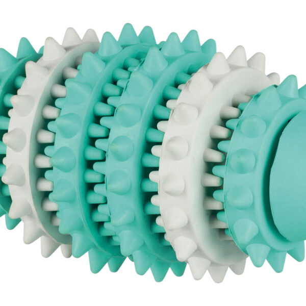 Jucărie pentru câini Trixie Denta Fun, minge rugby cauciuc mentă 15 cm