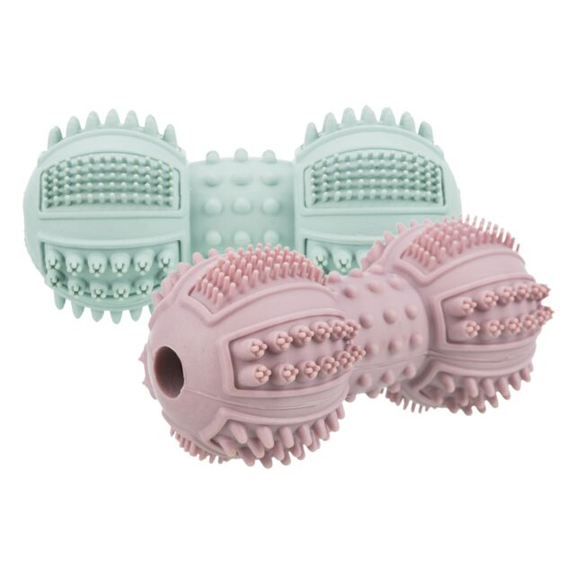 Jucărie pentru câini Trixie - Gantera din cauciuc 9 cm, diverse culori Jucărie pentru câini Trixie - Gantera din cauciuc 9 cm, diverse culori