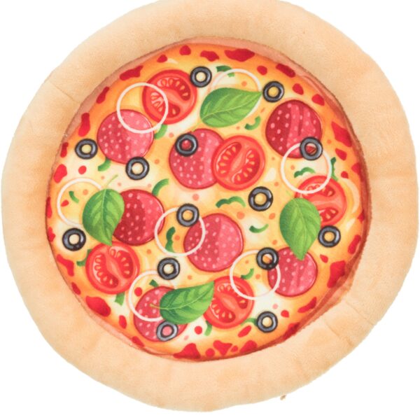 Jucărie pentru câini Trixie Pizza din pluș cu fosnet 26cm