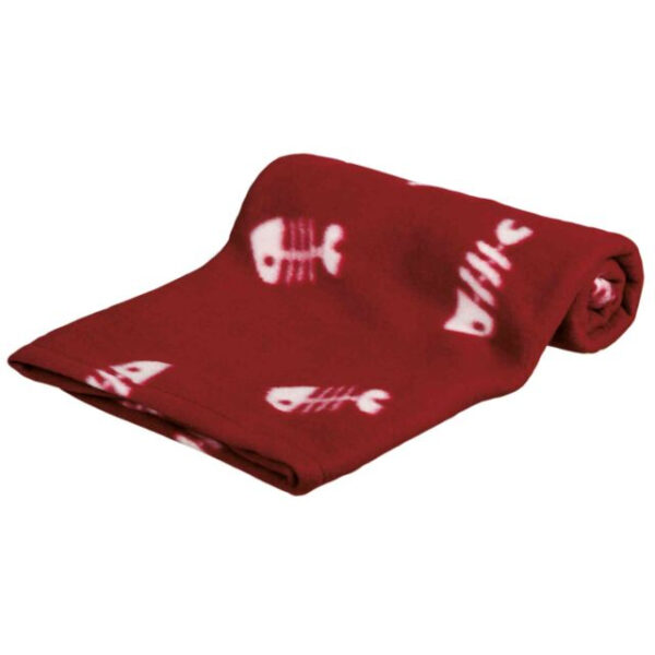 Patură confortabilă Beany Trixie, 100x70 cm, Bordo, fleece moale