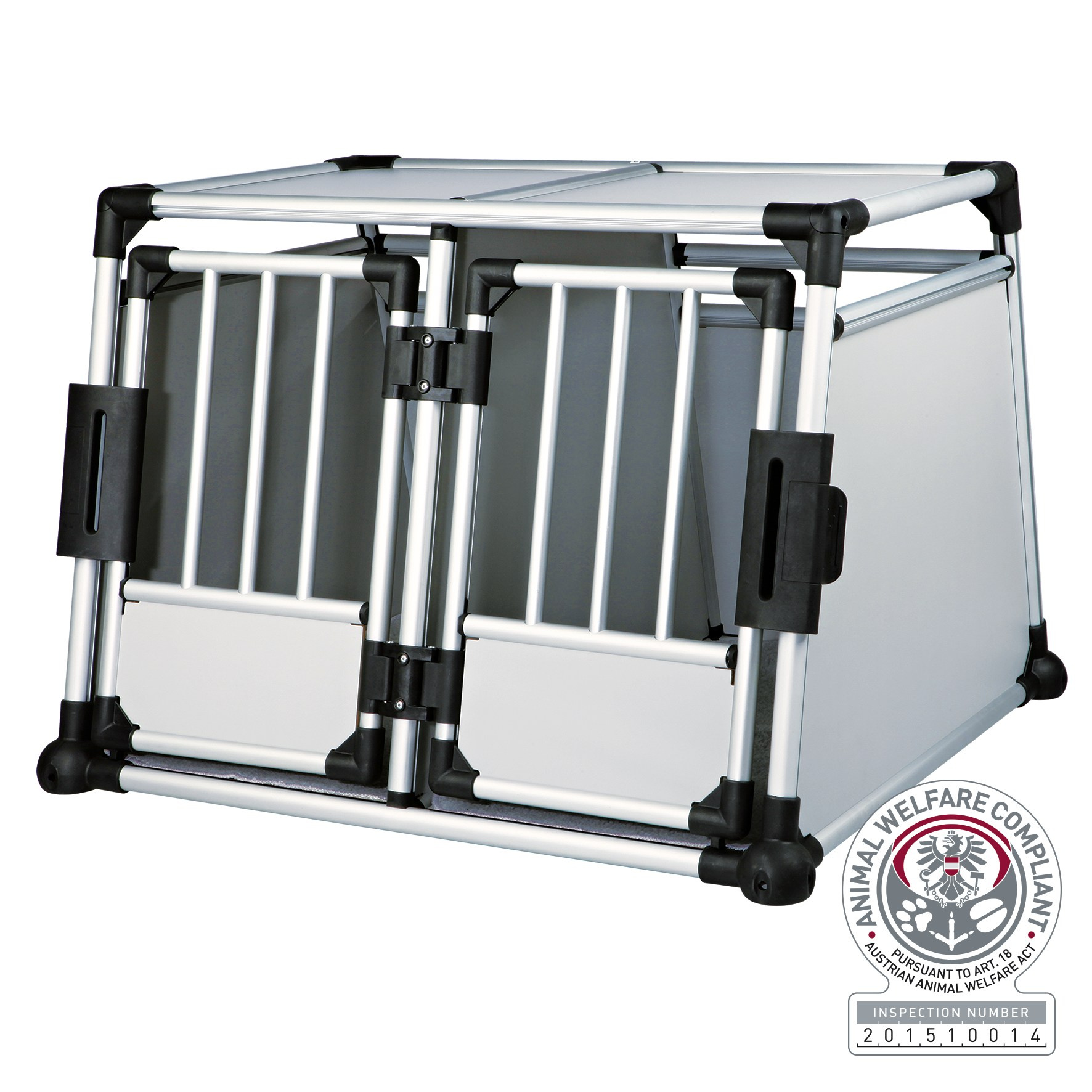 Cusca de Transport Dublă Trixie din Aluminiu pentru Câini, 93x64x88 cm Cusca de Transport Dublă Trixie din Aluminiu pentru Câini, 93x64x88 cm