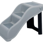 Scara pliabilă pentru câini Trixie, plastic, 54x34x39 cm, gri