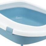 Litiera Primo XXL Trixie cu Rama, 56x25x71 cm, Albastru/Alb