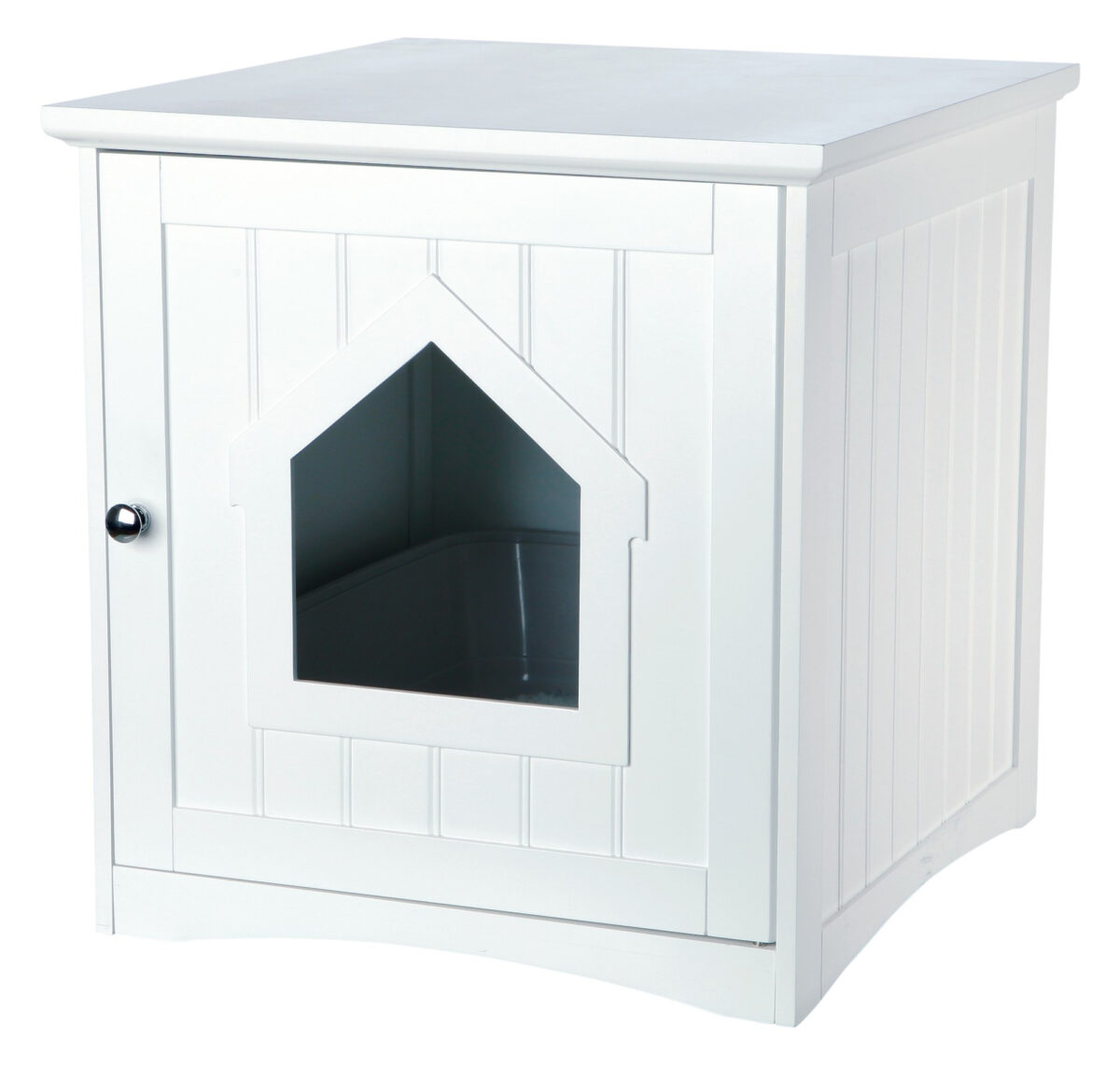 Casă pentru litieră pisici Trixie, 51x49x51 cm, Alb, MDF
