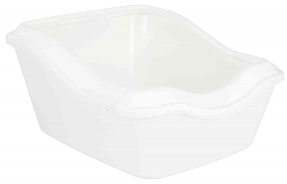 Litiera Cleany Trixie cu Rama Albă, Margine Înaltă, 45x29x54 cm Litiera Cleany Trixie cu Rama Albă, Margine Înaltă, 45x29x54 cm