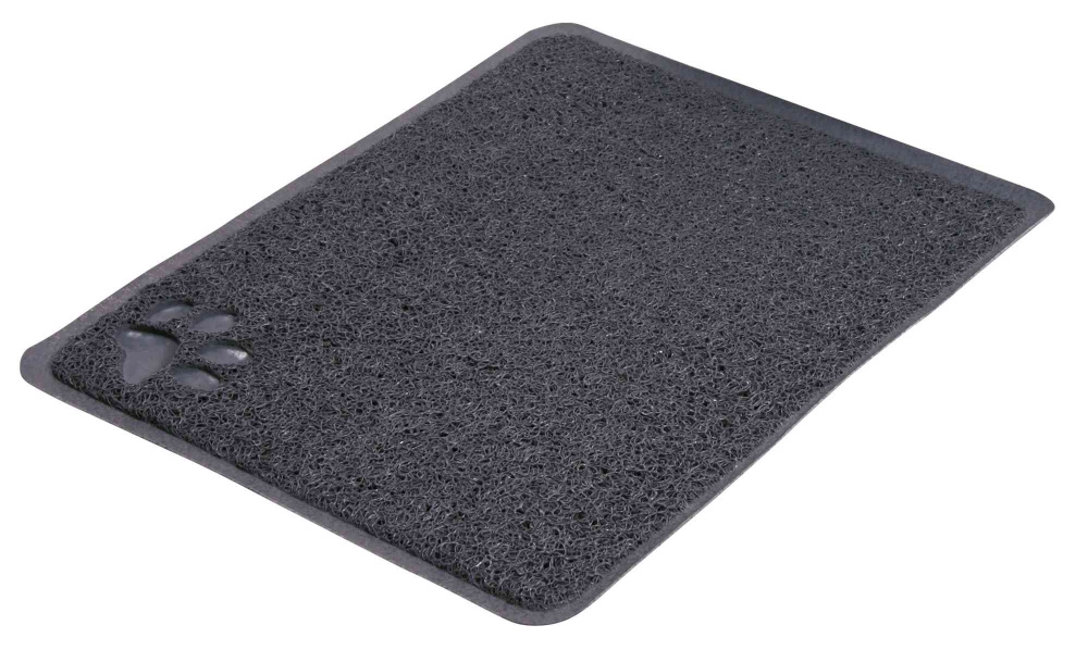 Covoraș Antialunecare pentru Litiere Pisici, PVC Antracit, 37x45 cm Covoraș Antialunecare pentru Litiere Pisici, PVC Antracit, 37x45 cm