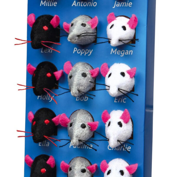 Jucărie Pisici Trixie - Șoarece din Plus cu Catnip, 5 cm