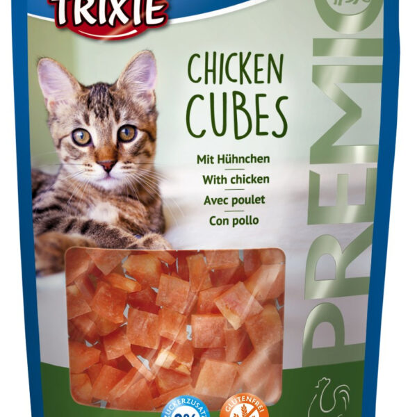 Recompense Pisici Trixie, Cuburi cu Pui Fără Gluten, 50 g