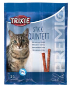 Recompense pentru Pisici Trixie, Stick-uri Somon și Păstrăv, 5 x 5 g