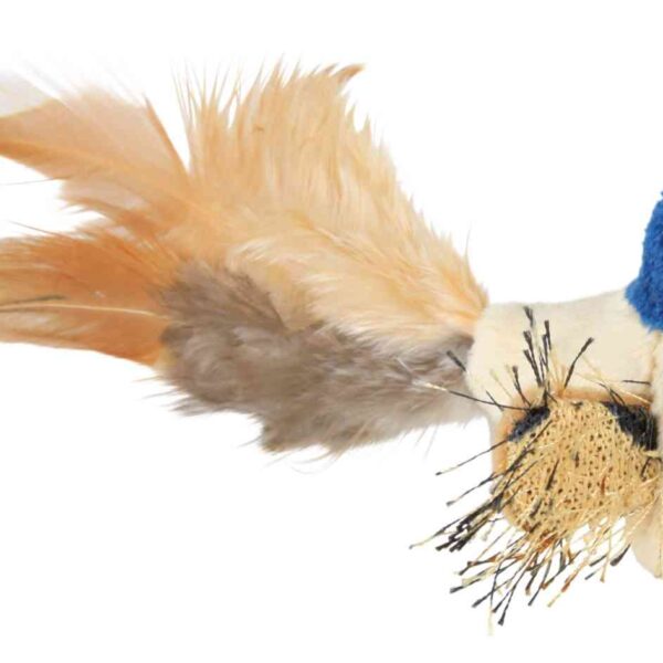 Jucărie Trixie pentru Pisici - Pasăre cu Pene și Catnip, 8 cm