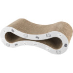 Carton de zgariat Wave Mimi Trixie cu catnip, 48x16x22 cm, gri