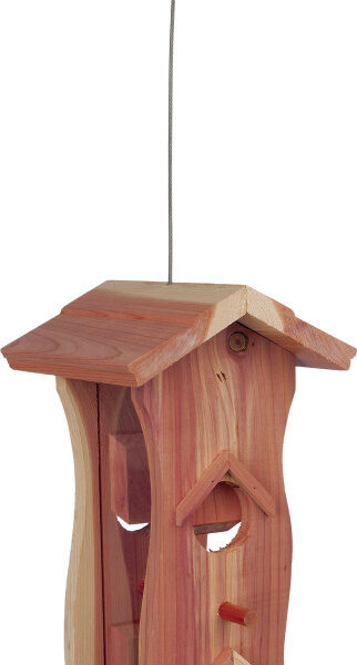 Hrănitor exterior din lemn pentru păsări Trixie, 600 ml, 12x29x14 cm