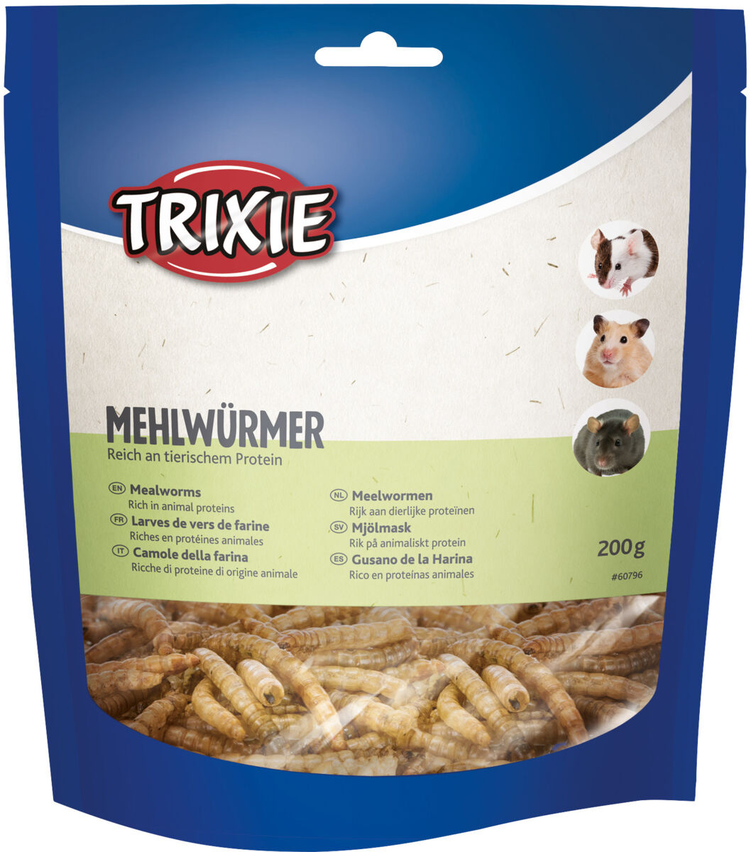 Gustare proteică Trixie pentru animale - Viermi de Faină 200 g Gustare proteică Trixie pentru animale - Viermi de Faină 200 g