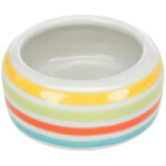 Castron Ceramic Trixie pentru Hamsteri, 50 ml, Multicolor, Ø 8 cm