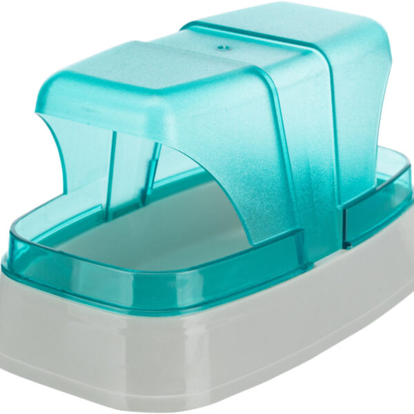 Cadiță Nisip Trixie pentru Hamsteri - 17x10x10 cm, Gri/Turcoaz