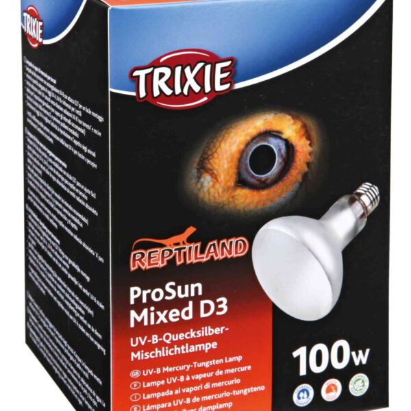 Lampa UV-B Trixie ProSun D3 Tungsten 100W pentru Terariu